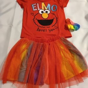 Baby girl Elmo set